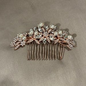 Rose gold bridal hair clip